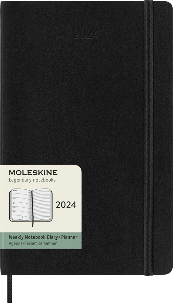 Еженедельник Moleskine CLASSIC SOFT WKNT Large 130х210мм 144стр. мягкая обложка черный