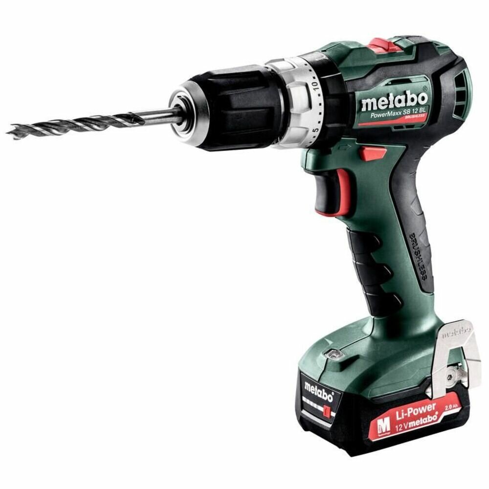 Аккумуляторная ударная дрель-шуруповерт Metabo PowerMaxx SB 12 BL 601077500