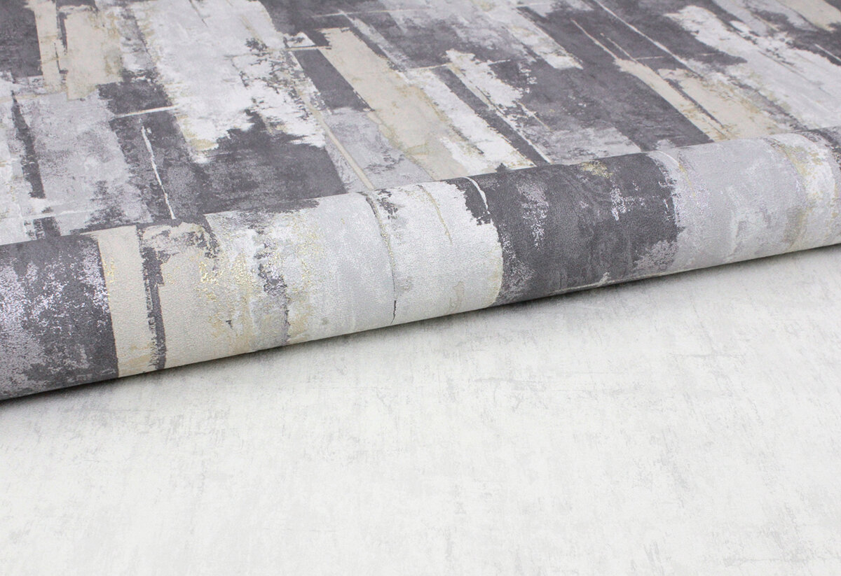 фото Обои Benefit Blick винил гт. Декор 10*1,06м бежевый, черный, серый