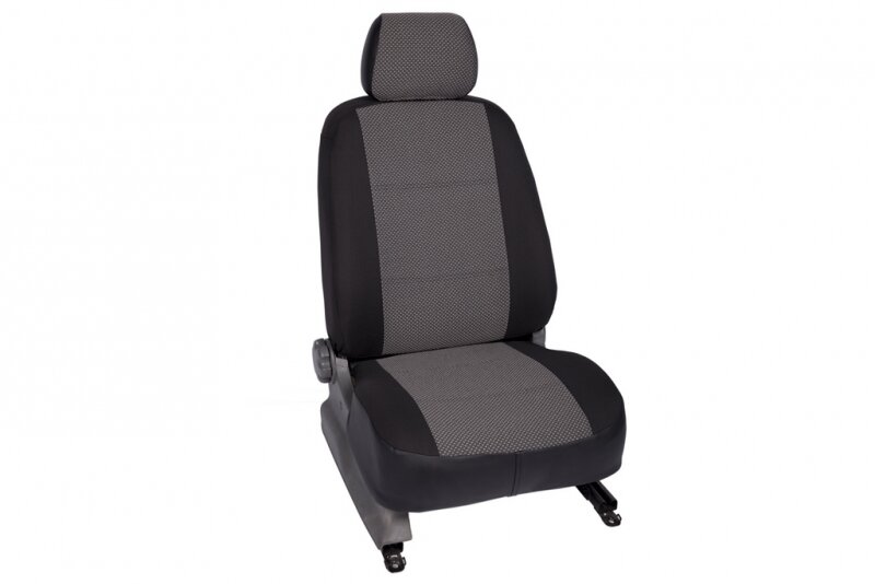 фото Чехлы на сиденья Ford Focus 3 тренд с 2011 40/60 Оптима жаккард серый LION LN118