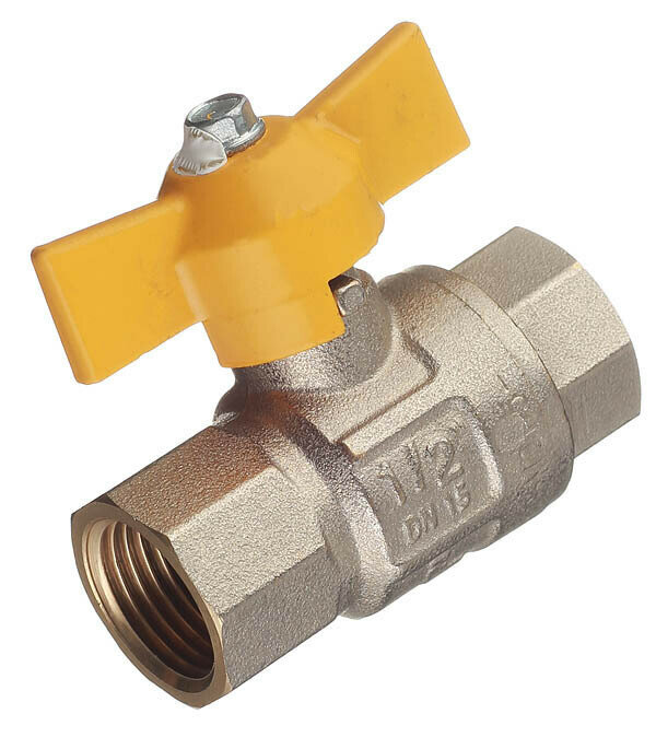 фото Кран шаровой газовый Tiemme 1/2 ВР(г) х 1/2 ВР(г) бабочка