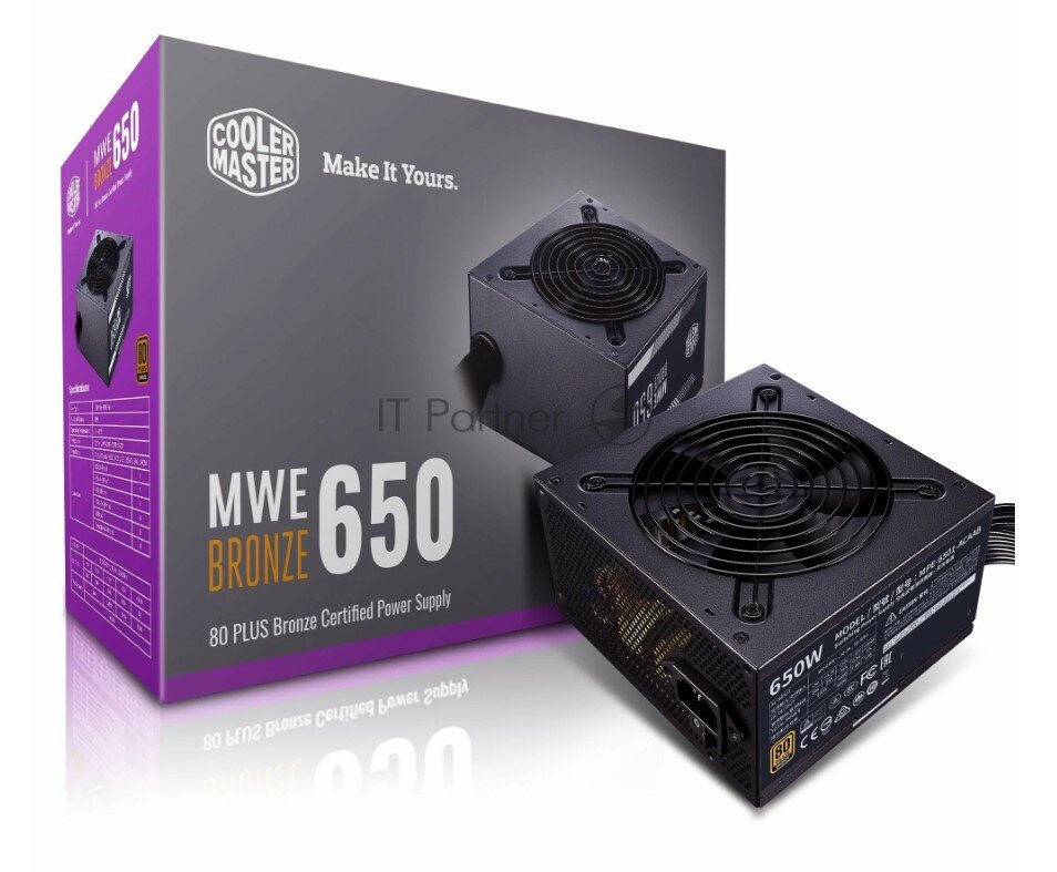 Блок питания Cooler Master MWE Bronze 650 V2 650W (MPE-6501-ACAAB)