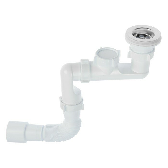 фото Сифон для душевого поддона ORIO А-82589,1 1/2"х40 мм, регулируемый, с гофрой 40х40/50 мм