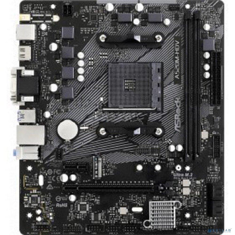 ASROCK Материнская плата Asrock A520M-HDV AMD A520 SAM4 MATX