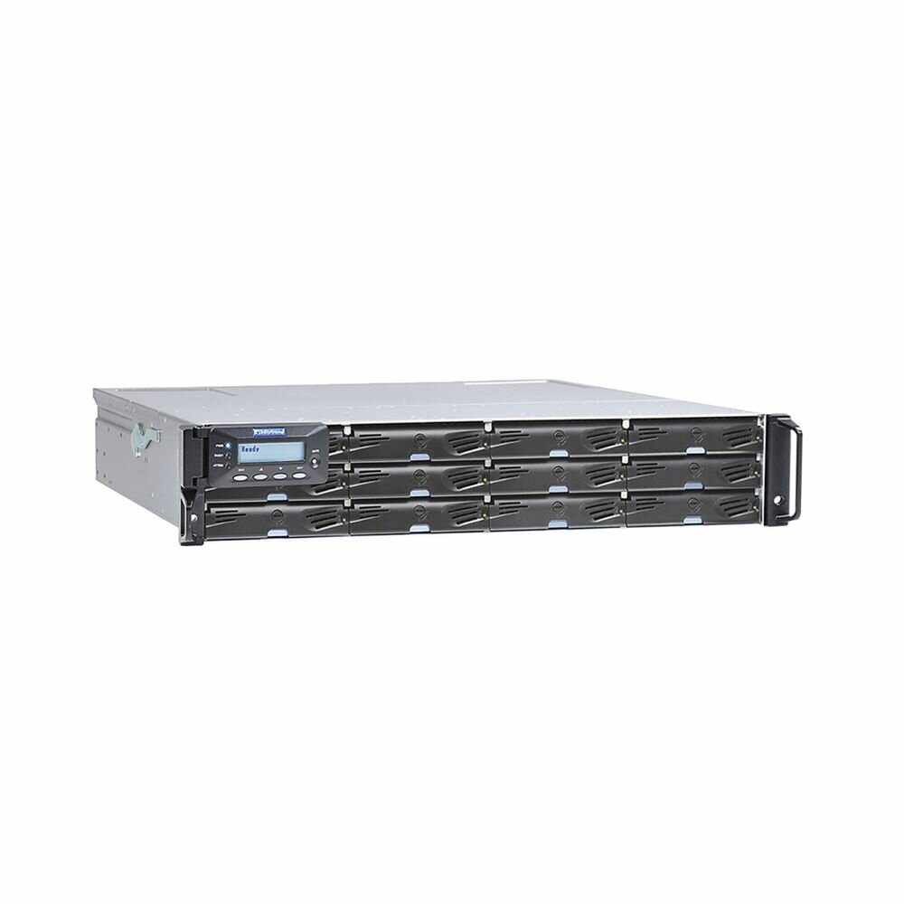 Infortrend Платформа СХД Infortrend EonStor DS3012GU0000C-8U30 (12x3.5, 2U, Single controller System incl: 1x4GB Cache, 4x1GbE iSCSI ports RJ-45, 2x host board slots, 1x 12Gb SAS Ext Port, 2x(PSU 460W+FAN Module), Rackmount kit) DS3012R