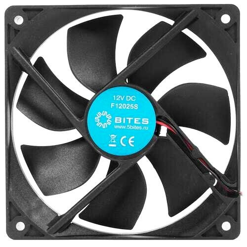фото Вентилятор 12в 120 x 25мм 5Bites F12025S-12L2 12V втулка скольжения 2pin 15см 1200 об*мин