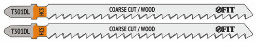 Полотна по дереву, HCS, шлифованные под свободным углом зубья, 132/106/4 мм (T301DL), 2 шт.