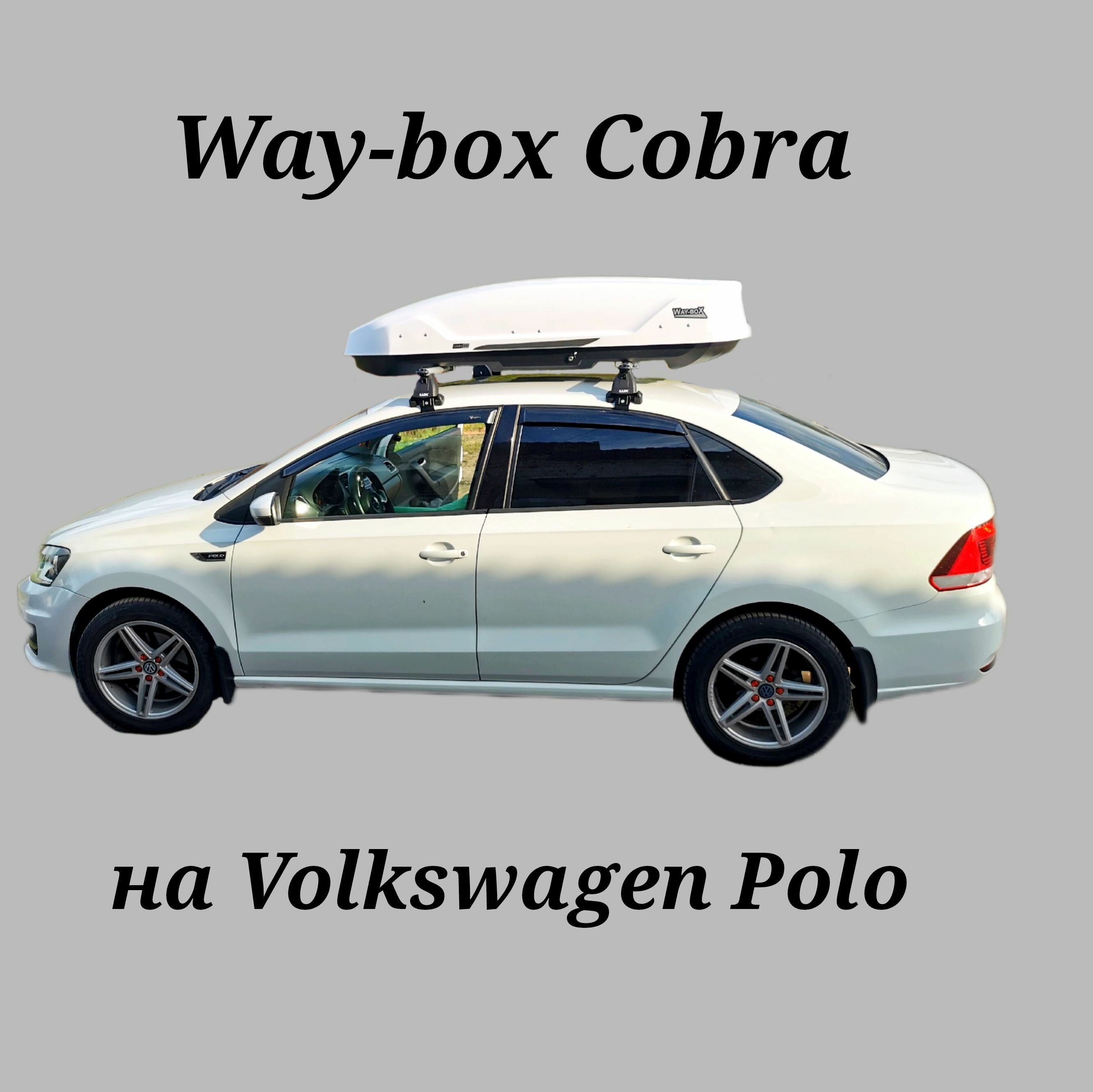 Автобокс Way-box Cobra белый на Volkswagen Polo