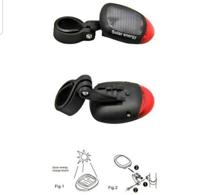 Фонарь задний "BICYCLE TAIL LIGHT" на солнечных ботареях. Модель: 909 три режима. 880363