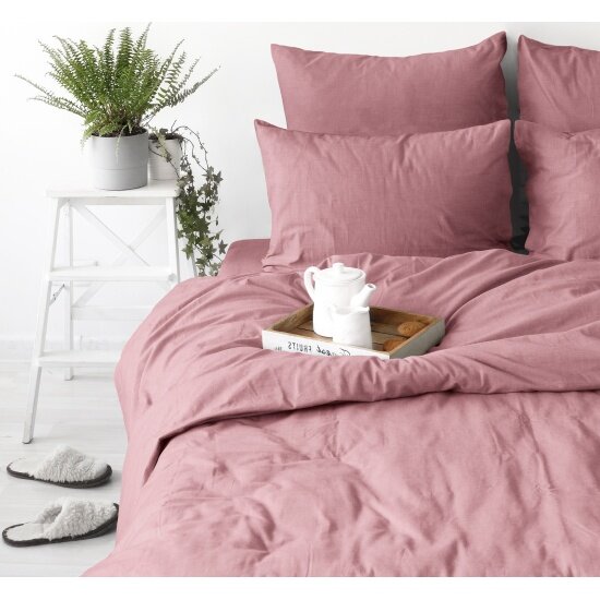 Полутораспальный комплект постельного белья Verossa сатин-меланж Marsala с наволочками 70х70, 781831