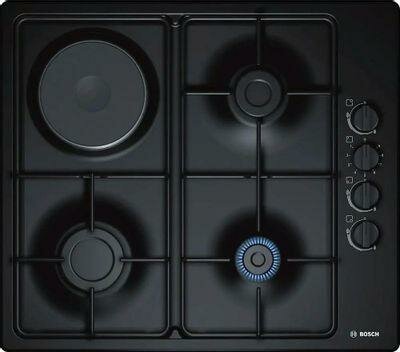 фото Газовая варочная поверхность Bosch PBY6C6B62O, черный