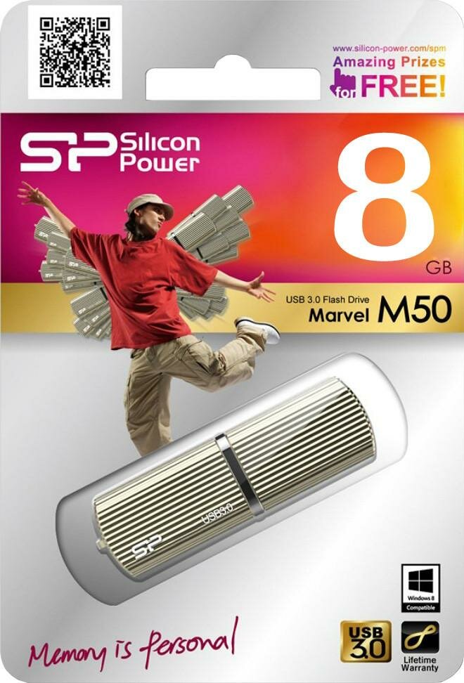 USB flash Накопитель Silicon Power 8ГБ Marvel M50 (SP008GBUF3M50V1C)
