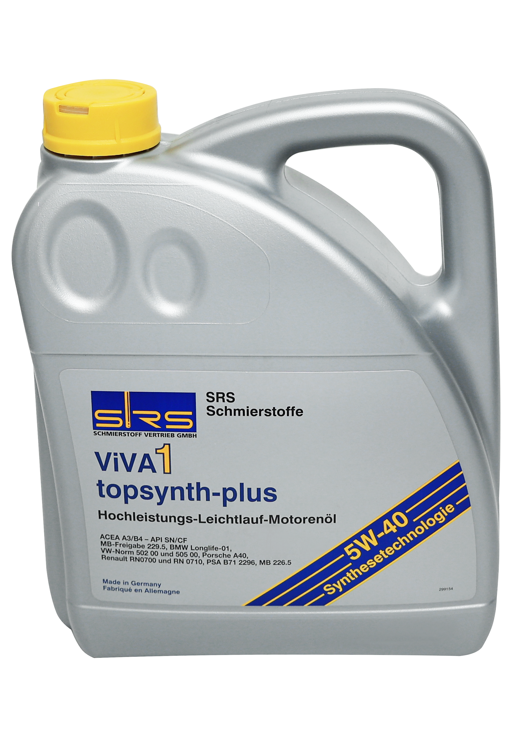 SRS Масло моторное VIVA 1 topsynth Plus 5W-40 (4л.)