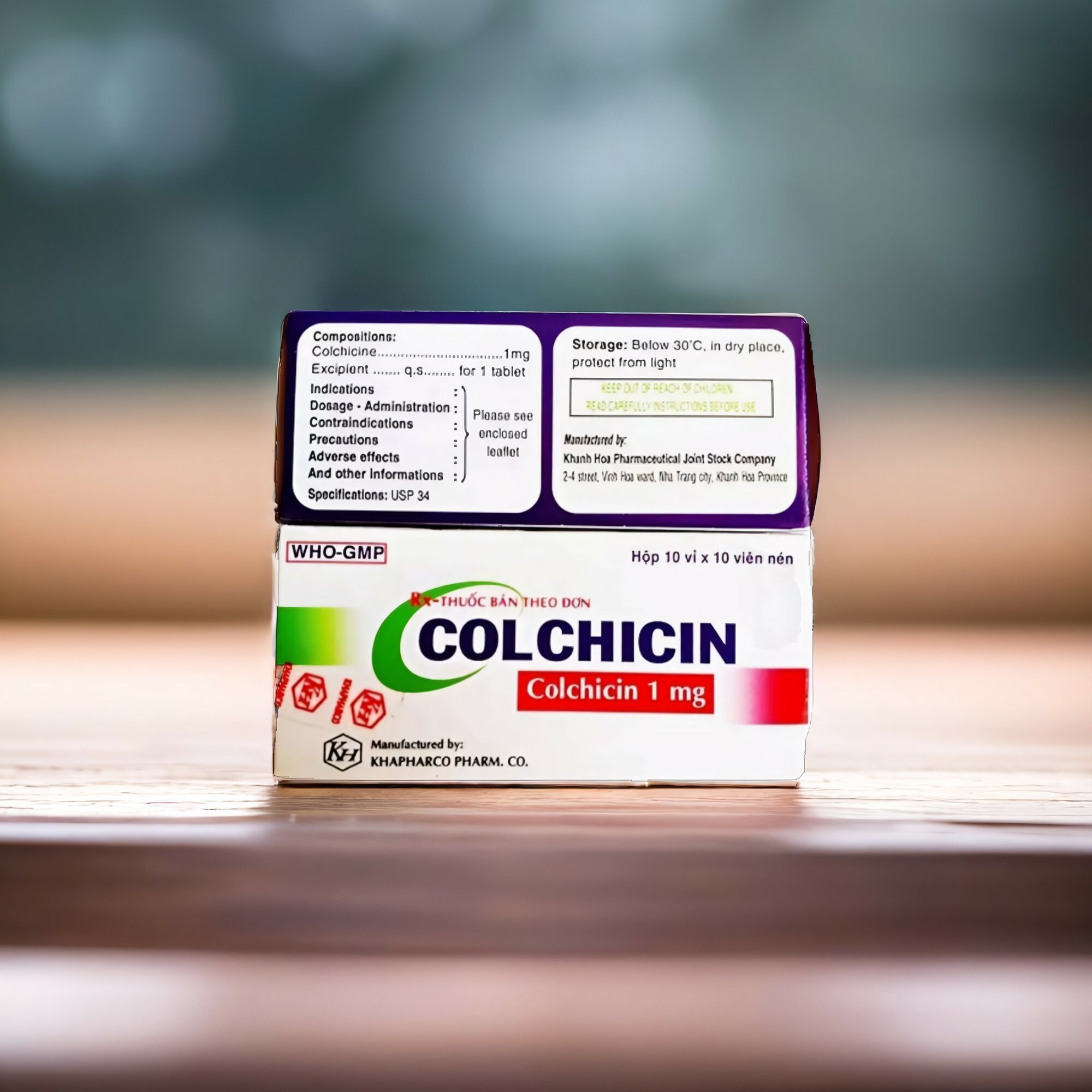Колхицин Colchicin 1мг. Против приступов подагры (100 капсул) Вьетнам