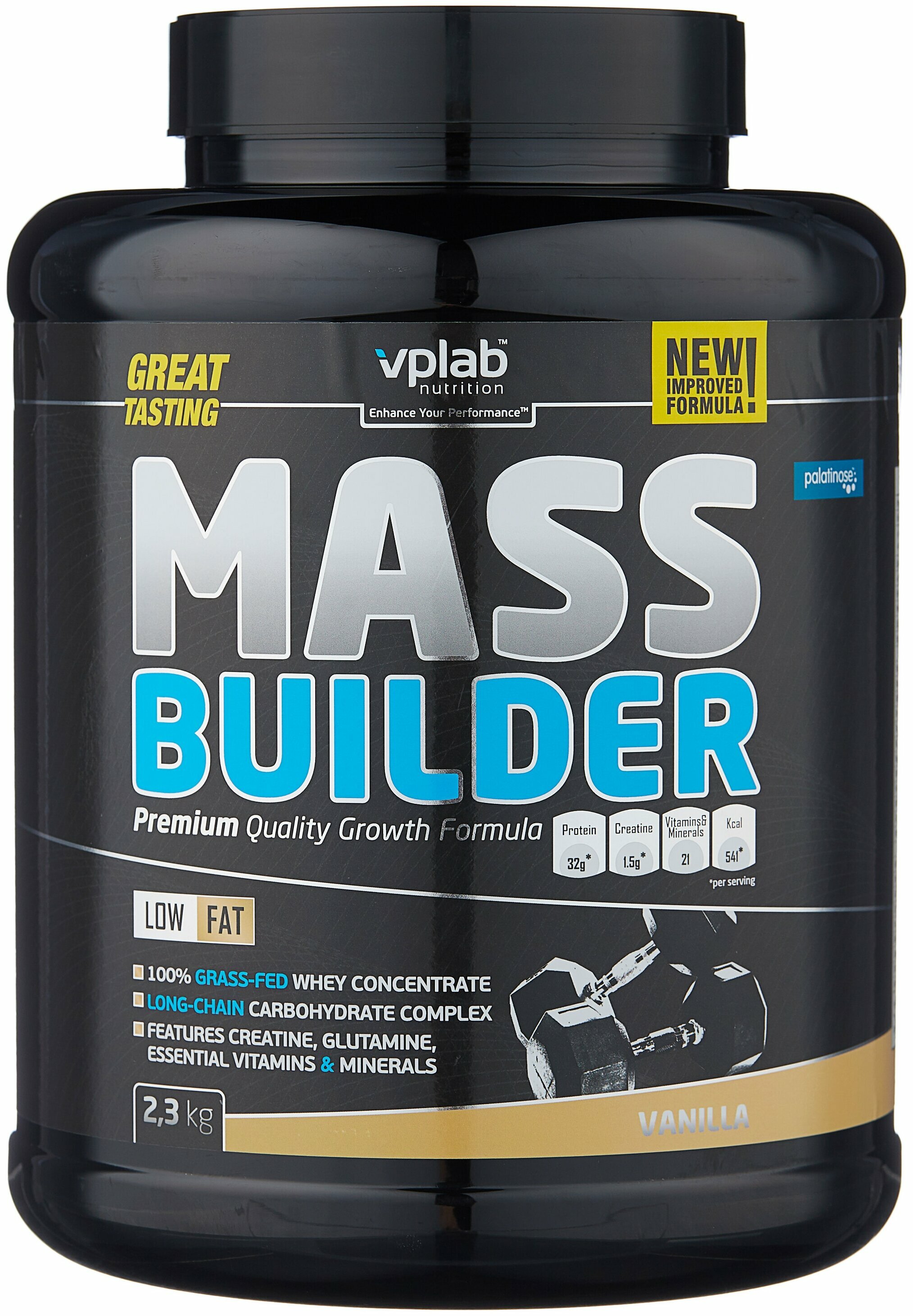 Гейнер Vplab Mass Builder, 5000 г, Strawberry-Yoghurt (VP55282)