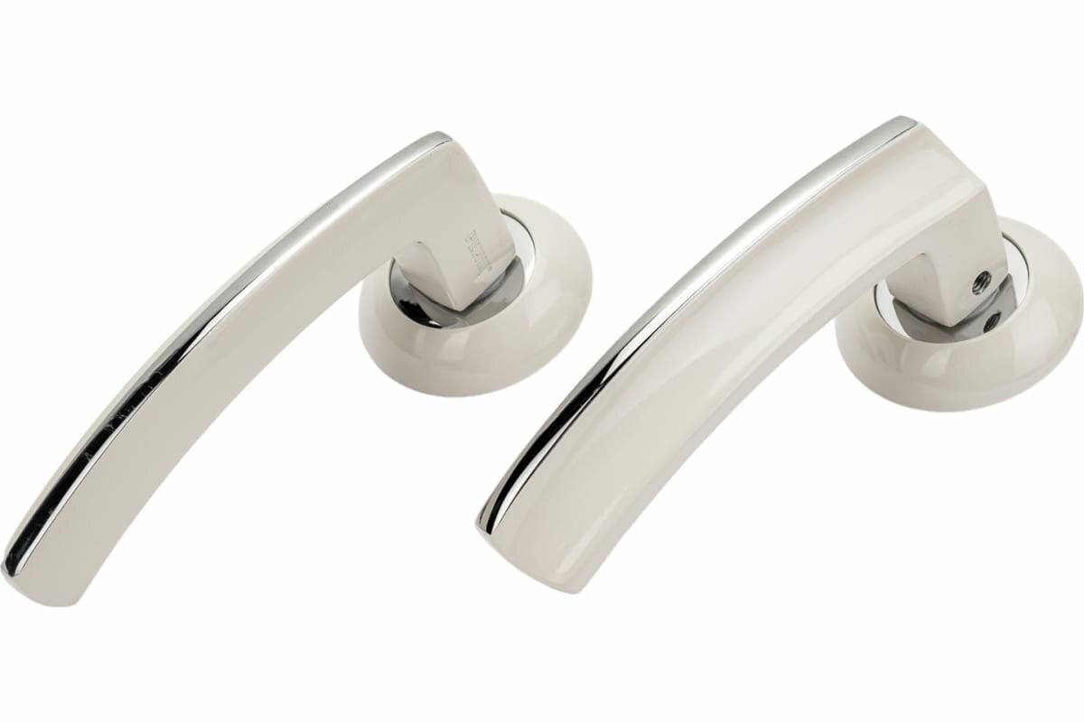 фото Ренц Ручка дверная "Ровиго" белый-хром INDH 428-08 W/CP