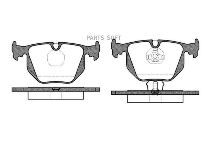 381 00_=FO661481=392 000B-SX ! колодки дисковые з.\ BMW E46 3.0/3.3D 00>/E34 4.0 /E32 4.0/5.0 92-95 REMSA / арт. 038100 - (1 шт)