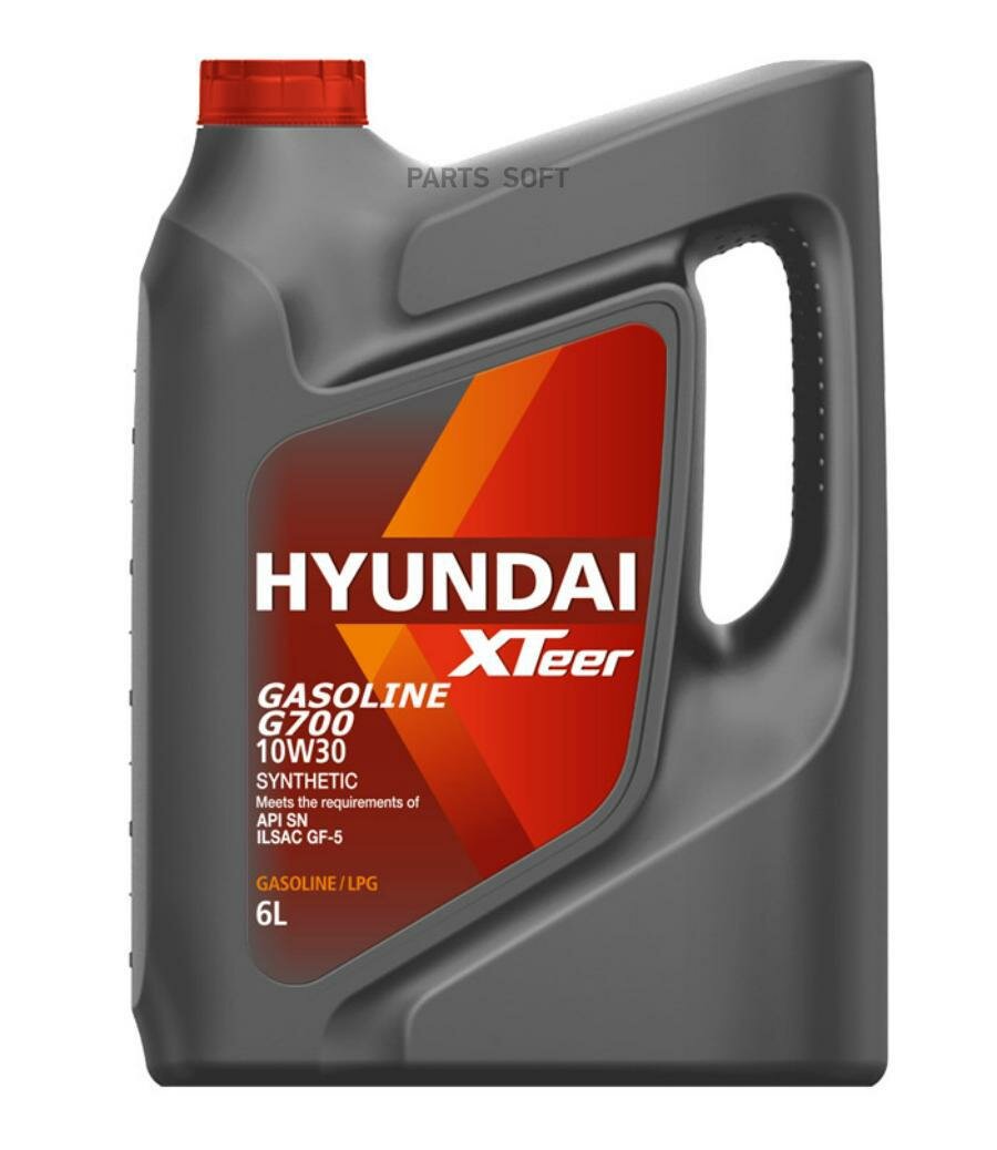 HYUNDAI-XTEER 1061012 Масло синтетическое моторное Gasoline G700 10W30 SN 6 л