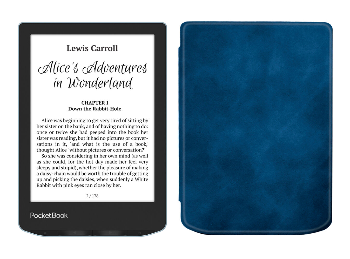 Электронная книга PocketBook 634 Verse Pro синий с обложкой ReaderONE Blue