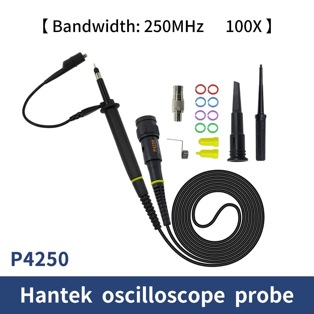 Цифровой осциллограф Hantek, официальный оригинальный зонд X1 X10 X100 80 МГц/100 МГц/150 МГц/200 МГц/250 МГц, тестовые щупы осциллографа
