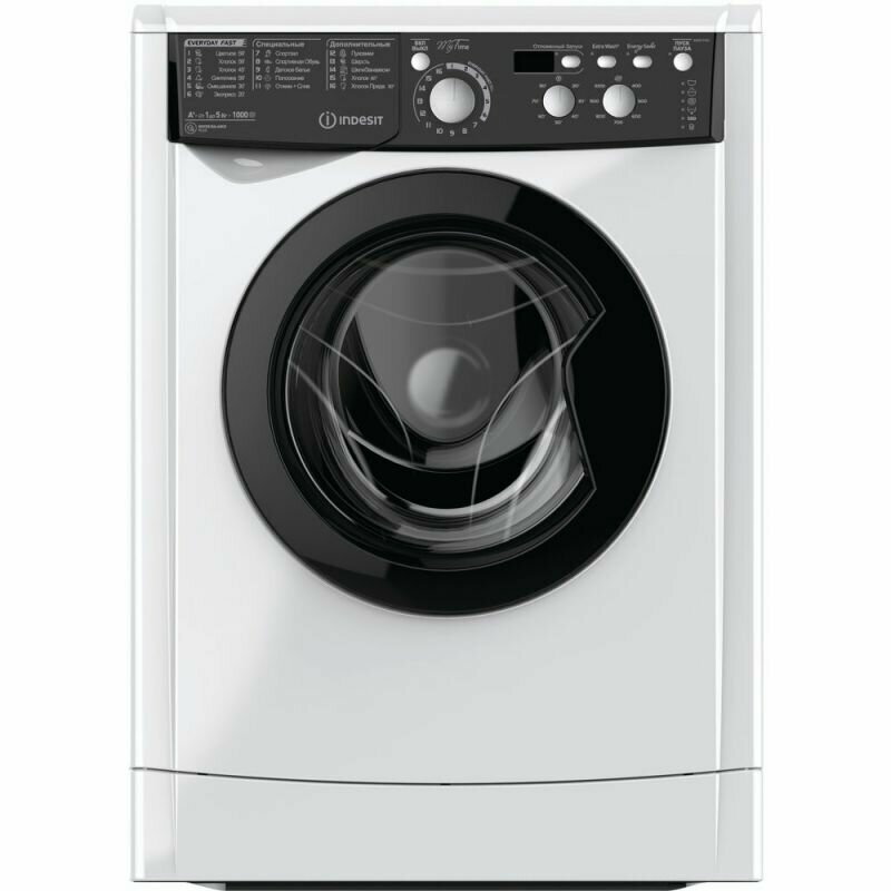 Стиральная машина Indesit EWSD 51031 BK CIS, белый/черный