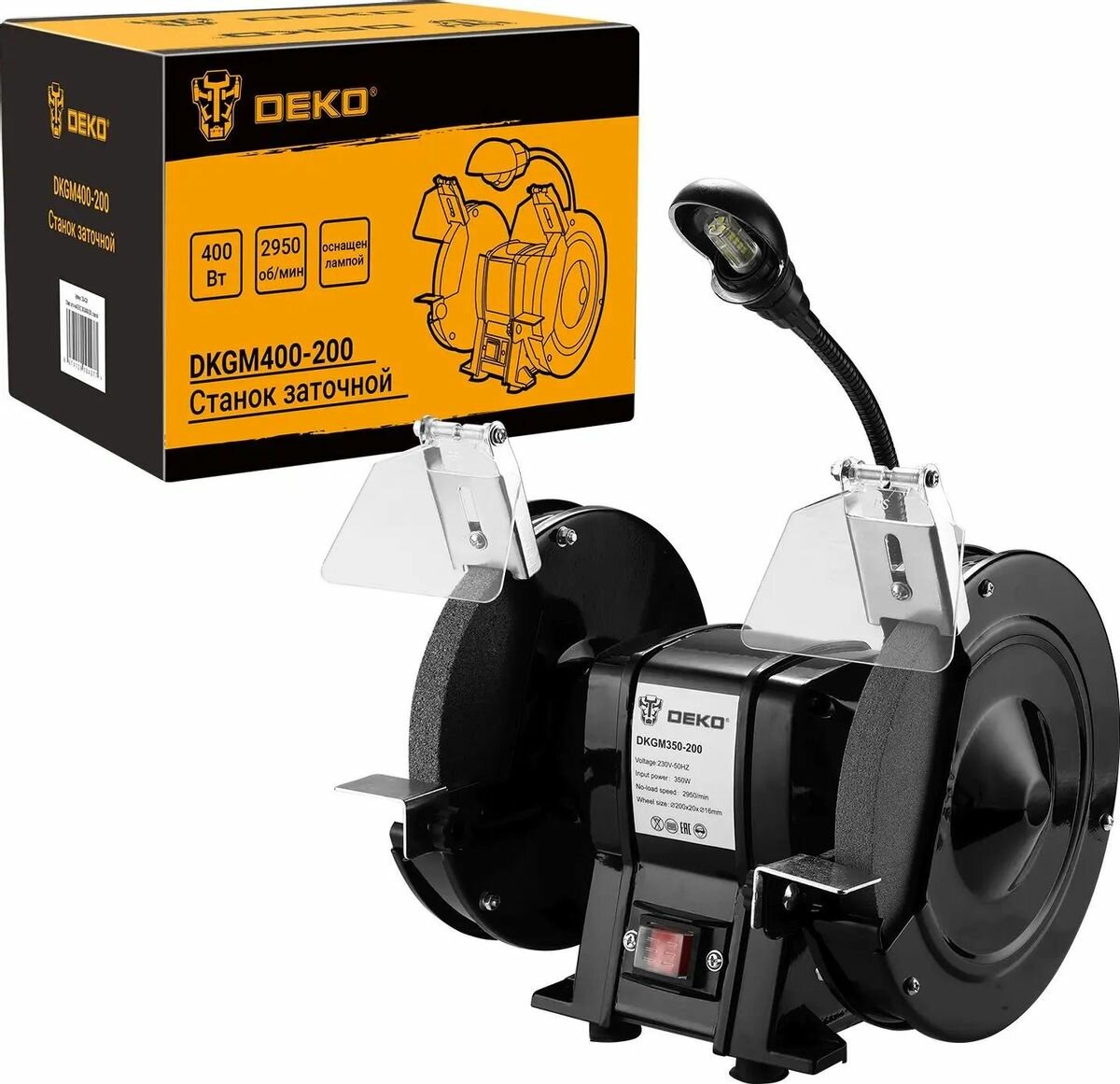 фото Станок заточной Deko DKGM400-200 400W (063-4324)