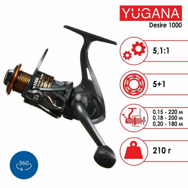 Катушка безынерционная YUGANA Desire 1000