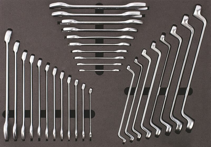 фото Тележка инструментальная серии ECO с набором инструментов 93 предмета, 3 выдвижных ящика, отделение с распашными дверцами, цвет - сине-черный, IZELTAS, 8243001296/13000005242