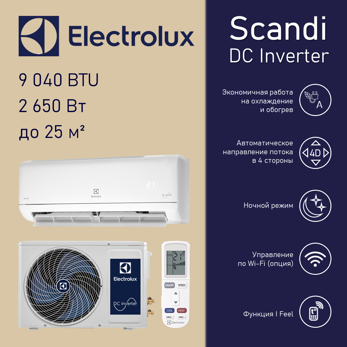 Кондиционер Electrolux EACS/I-09HSK/N3_24Y Skandi DC Inverter