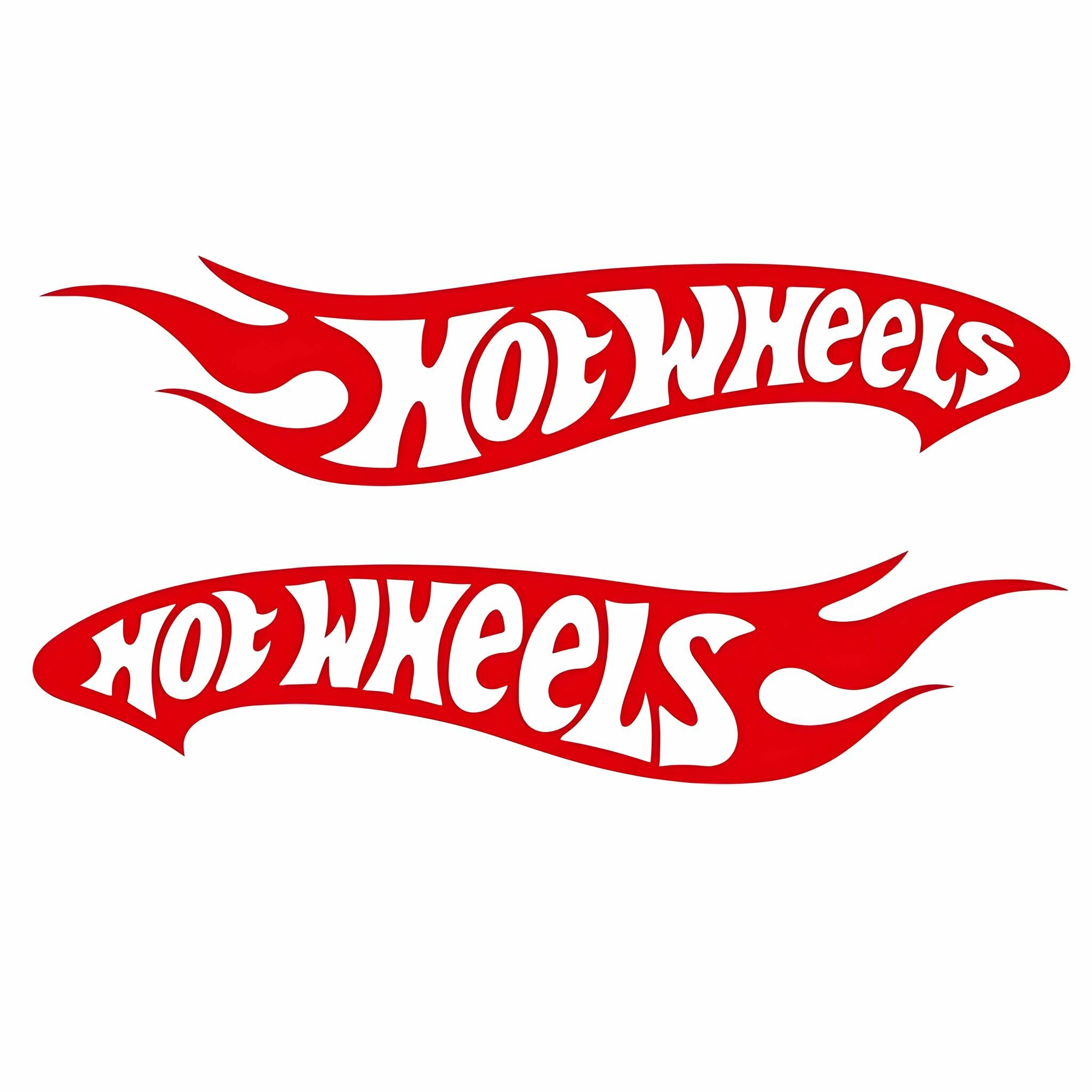 Наклейка для авто Hot Wheels (2 шт.) Красный цвет (28x54cm.)