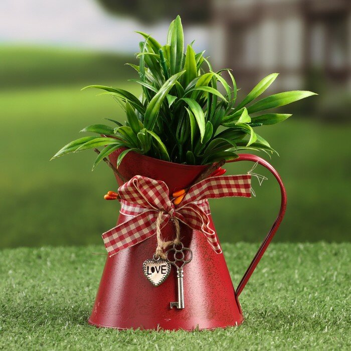 фото Кашпо "Кувшин Рустад" красный, 10х13х13см