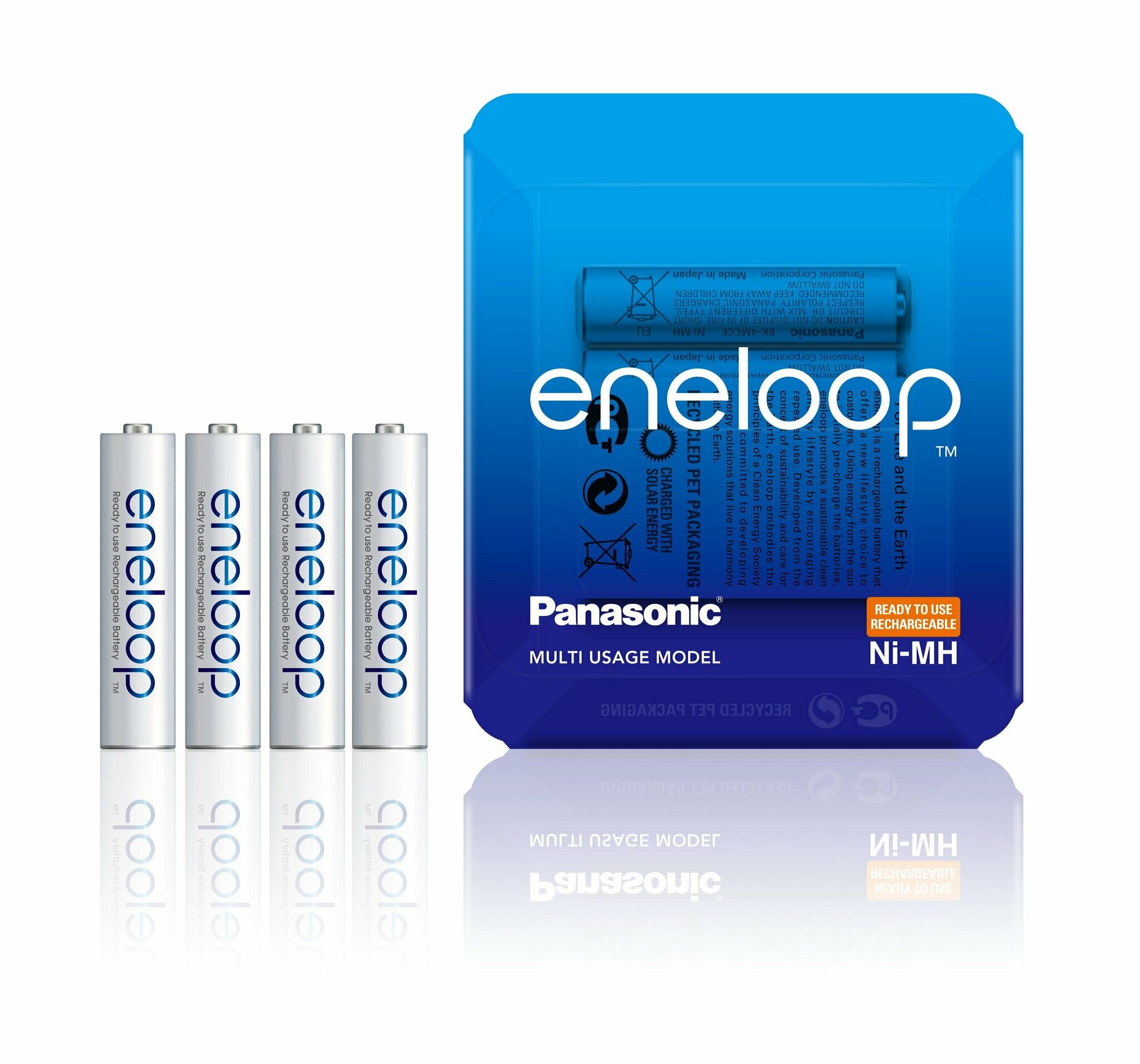 Аккумулятор Panasonic Eneloop AAA 750 4BP (BK-4MCCE/4LE) 750 mAh, 4 шт, блистер-кейс, AAA