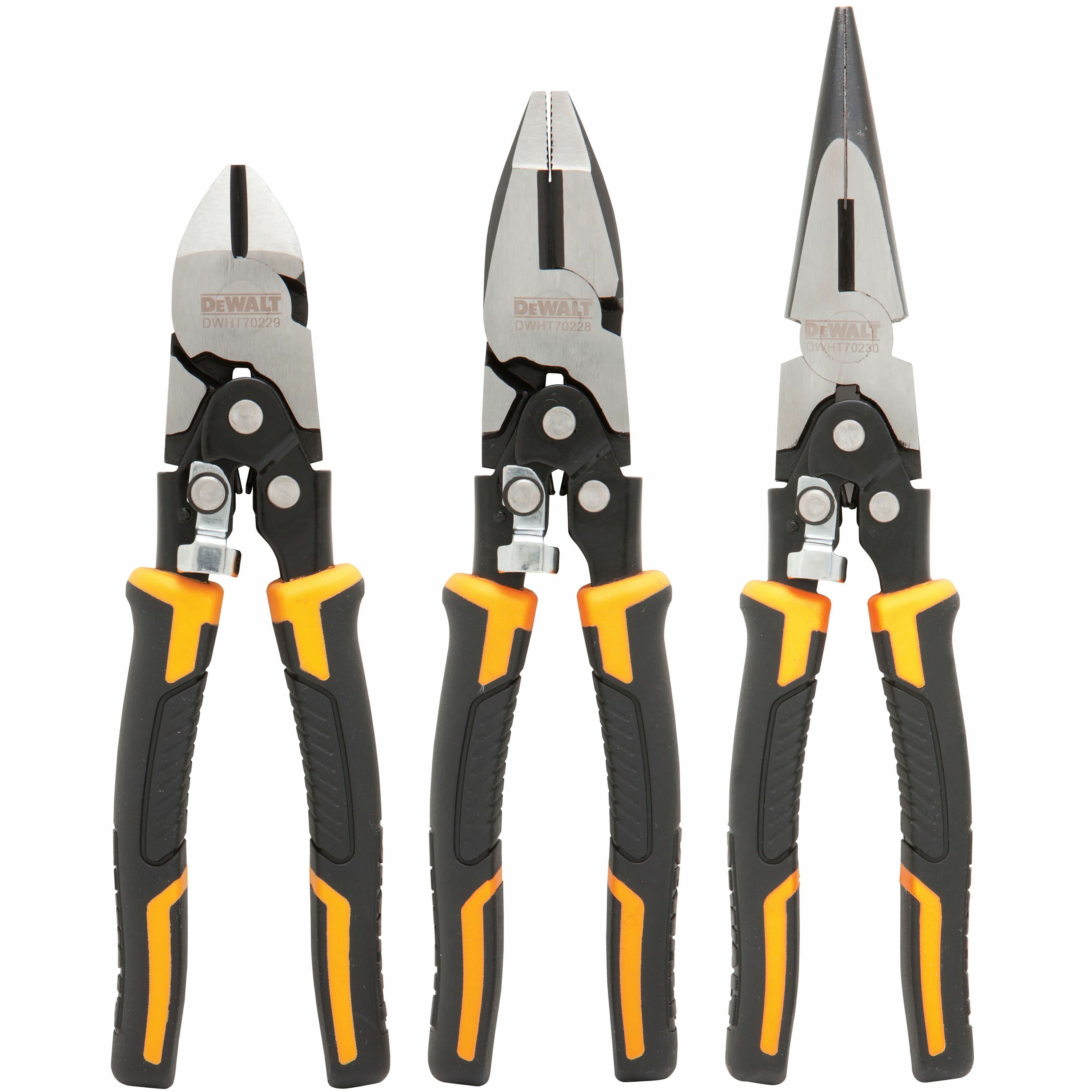 Набор DEWALT: плоскогубцы DWHT70228 + длинногубцы DWHT70230 + кусачки DWHT70229 DWHT0-70485