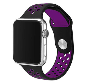 Ремешок Apple Watch 38/40/41 mm Perforated Sport Band Black/Violet