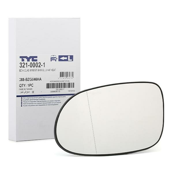 Зеркальное стекло наружное зеркало TYC 321-0002-1 (1 шт.)