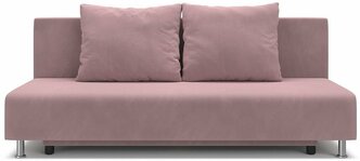 Диван-кровать PUSHE Парма New велюр, розовый, Balance 312