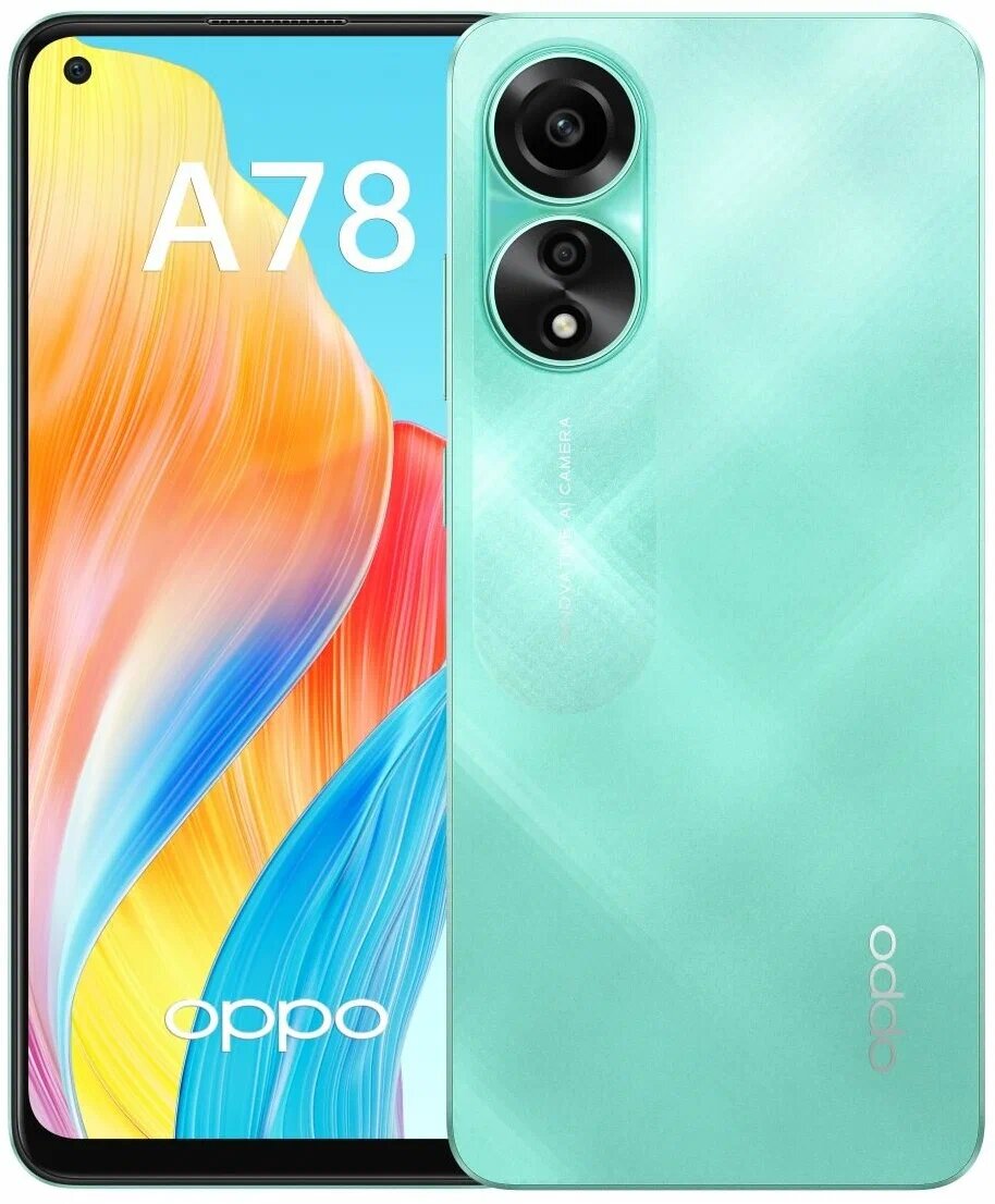 Смартфон OPPO A78 4G 8/256 ГБ Dual nano SIM зеленый