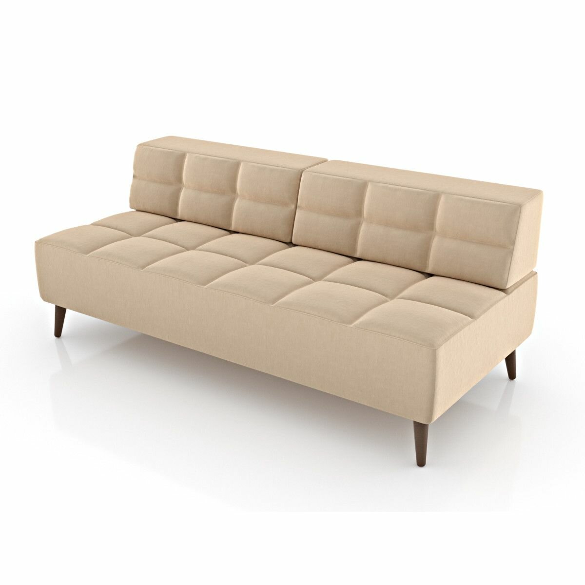 фото Диван Нельсон бежевый велюр