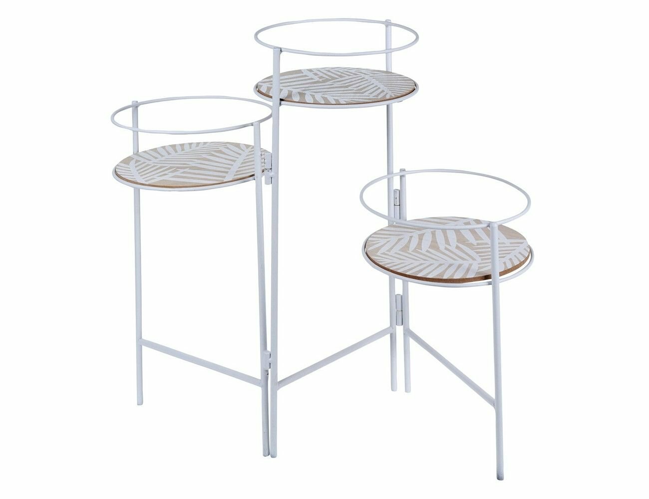 фото Напольная подставка для цветов шандель, металл, белая, 66х49 см, Koopman International