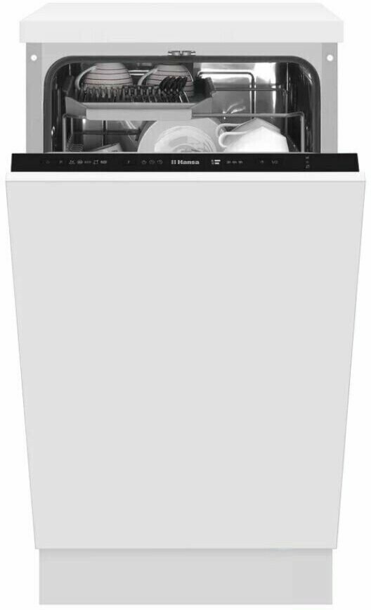 Встраиваемая посудомоечная машина Hansa ZIM435TQ 45 см 5 программ загрузка 10 комплектов защита от протечек (Aquastop)