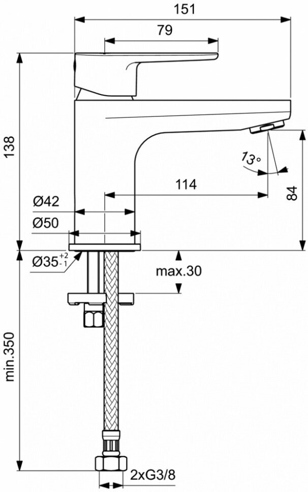 Смеситель Ideal Standard Cerafine O BC696AA для раковины