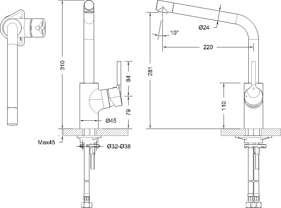 Смеситель для раковины (умывальника) Bravat Palace F7172217CP-1 рычажный