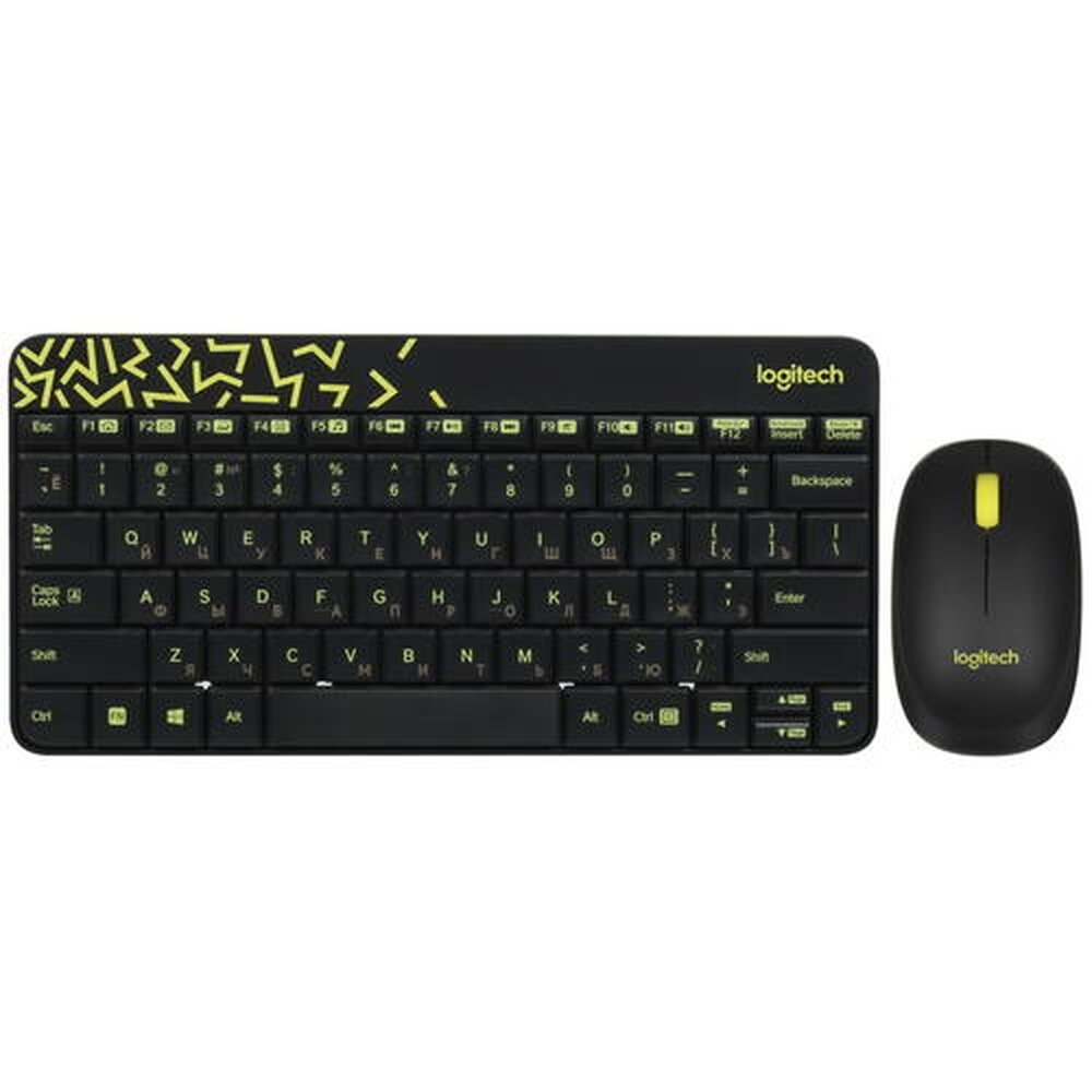 Клавиатура+мышь беспроводная Logitech MK240 Nano Black черный