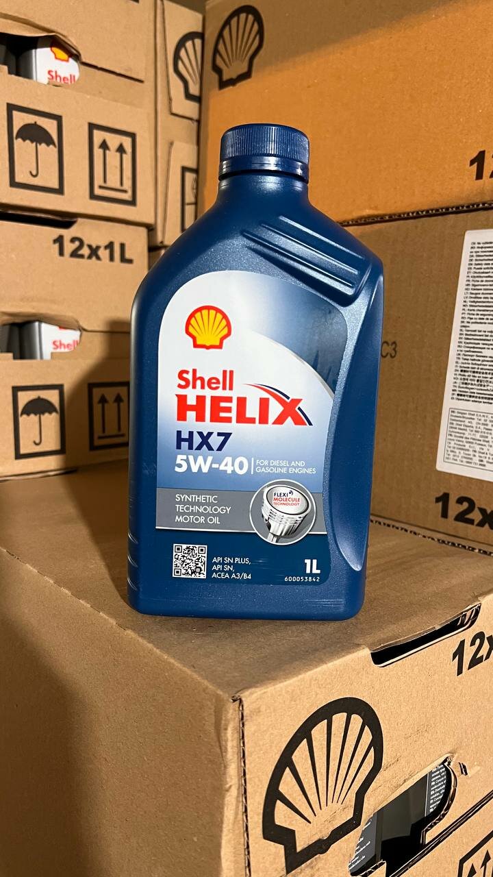 Синтетическое моторное масло SHELL Helix HX7 5W-40, 1 л, 1 кг, 1 шт