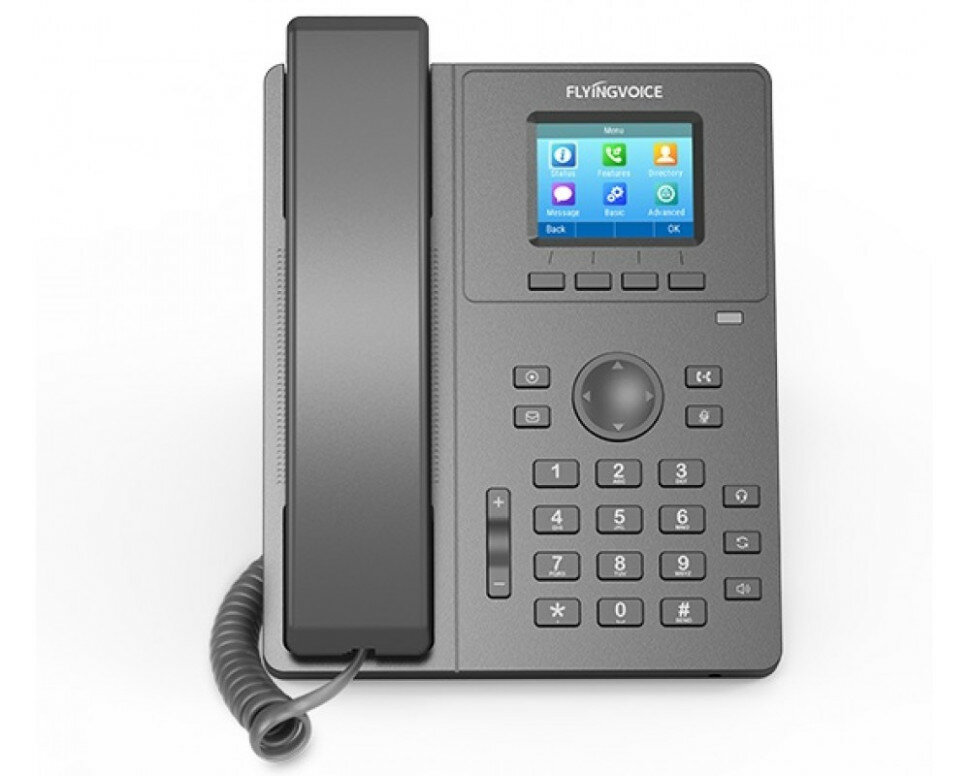 Flyingvoice P11P IP телефон 2 аккаунта SIP LCD 320x240 G722 Opus Ipv-6 порт для гарн с БП