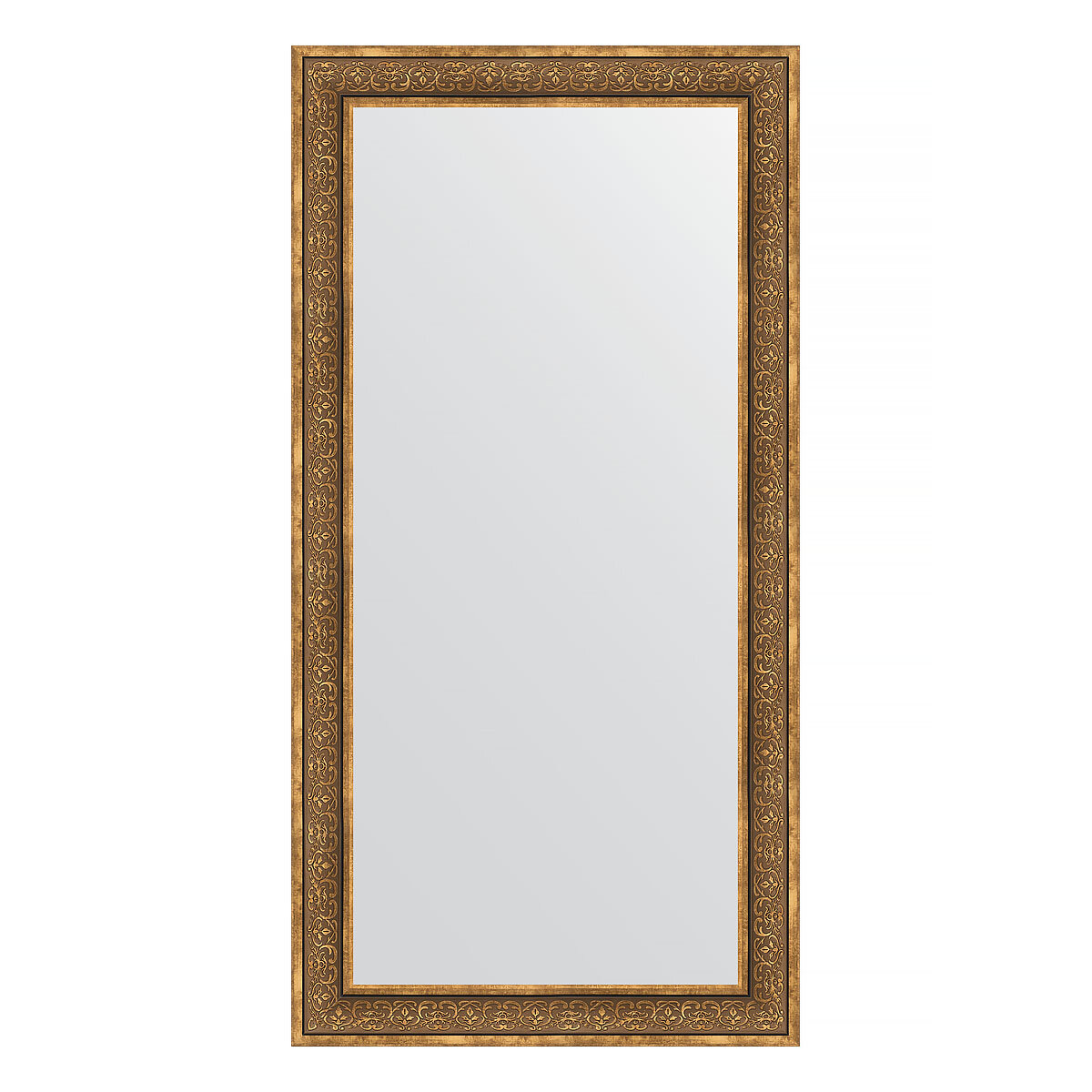 Зеркало Evoform в багетной раме вензель бронзовый 101 мм, 83x163 см - фото №1