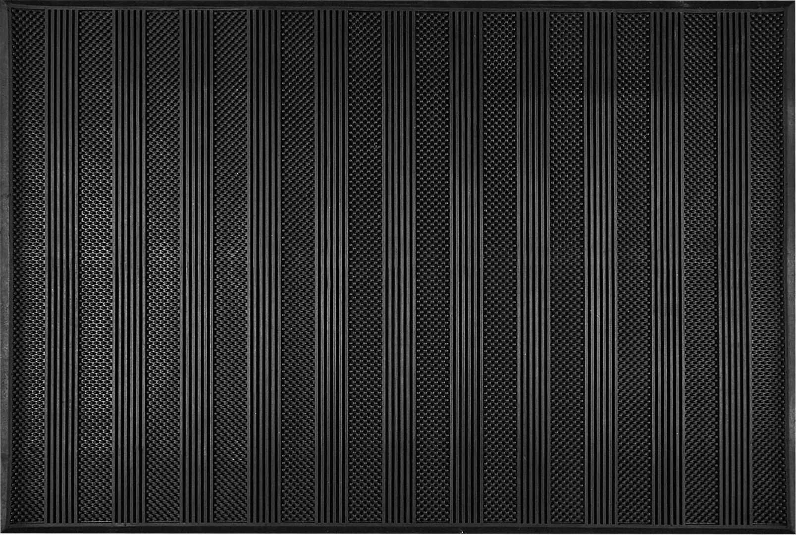 Коврик Inspire придверный резина CRATO 90x190 см цвет черный - фотография № 1