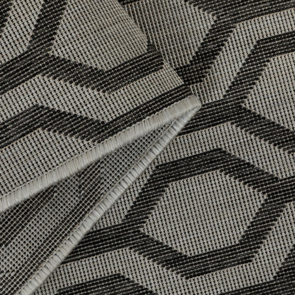 Ковер Side A3761 Геометрия серый 0,67x1,4 м - фотография № 5