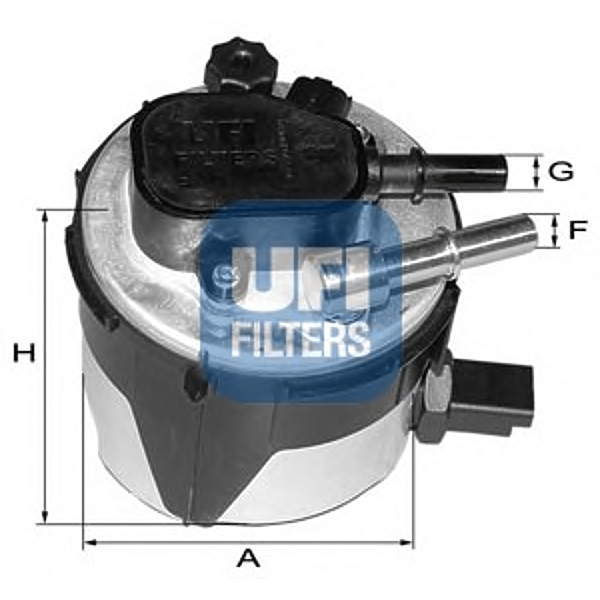 UFI 55.170.00 (1386037 / 30783135 / 5M5Q9155AA) фильтр топливный дизельный Ford (Форд) Focus (Фокус) II 1.6tdci, Volvo