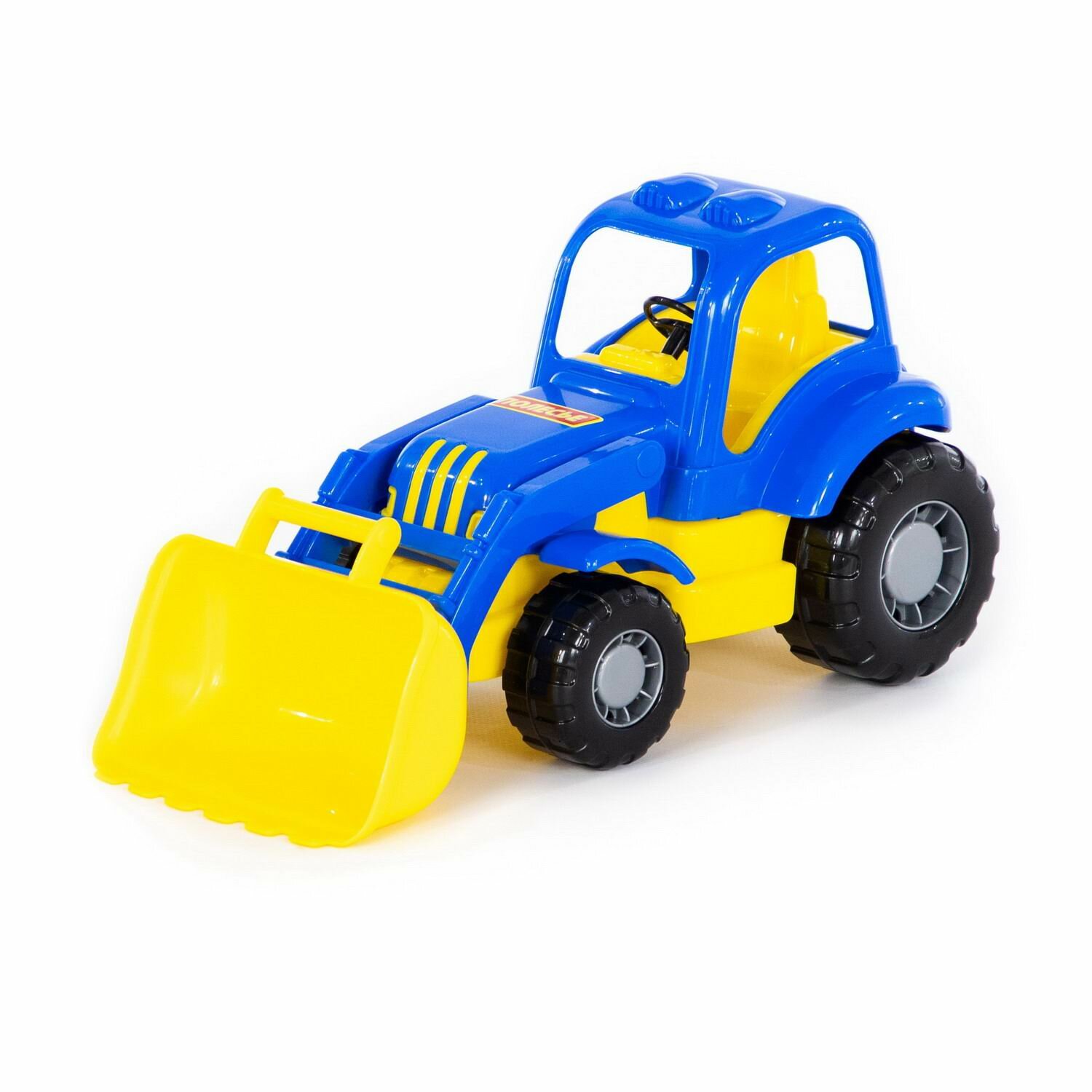 Машинка полесье Трактор-погрузчик Силач сине-желтый П-45058/сине-желтый